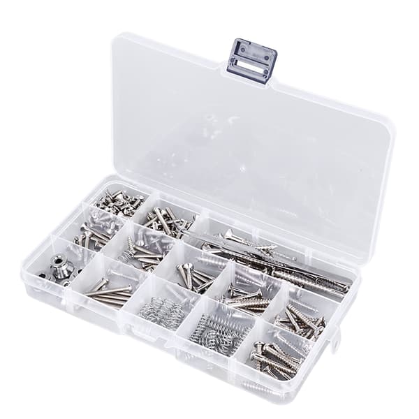 Elektrisk Gitarr Skruv Kit Reparations Luthier Verktyg Remspänne Set Delar Tillbehör Silver