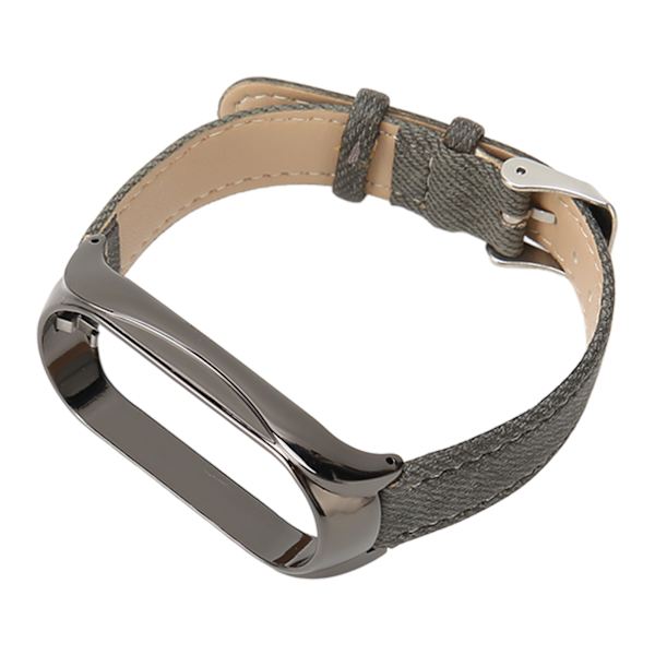 Klockarmband Tyg Justerbart Andningsbart Smartwatch Ersättningsarmband för Mi Band 7 Grått Tyg Svart Fodral
