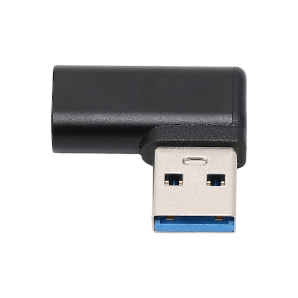90 asteen USB-A 3.0 uros - Type C naaras -sovitin, suorakulmainen liitin tietokoneelle