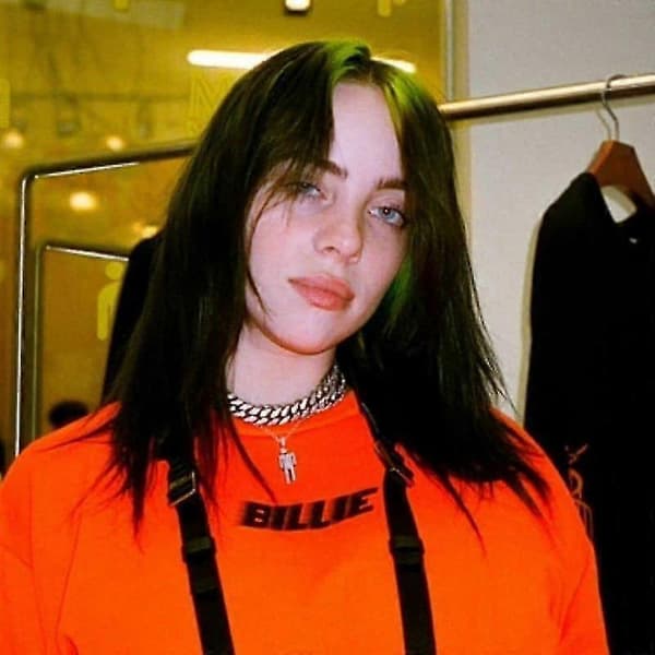 Billie Eilish Halskæde Vedhæng Stilfuld Halskæde i Rustfrit Stål (sølv, 1 stk)