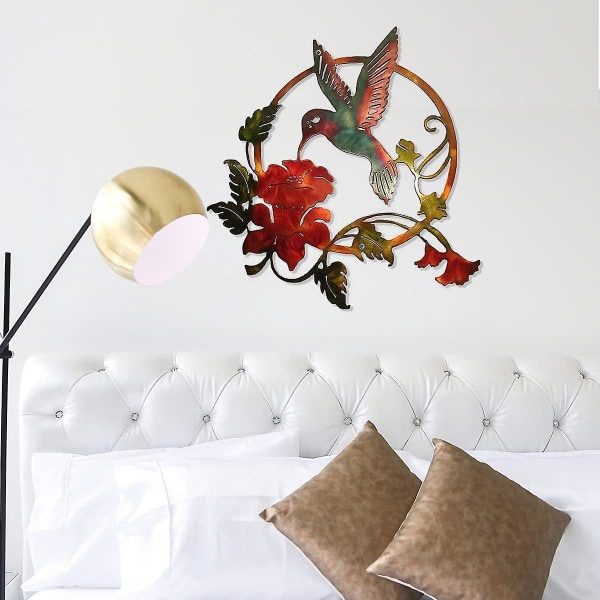 Brun metal fugl silhouet vægkunst til hjemmekontor dekoration