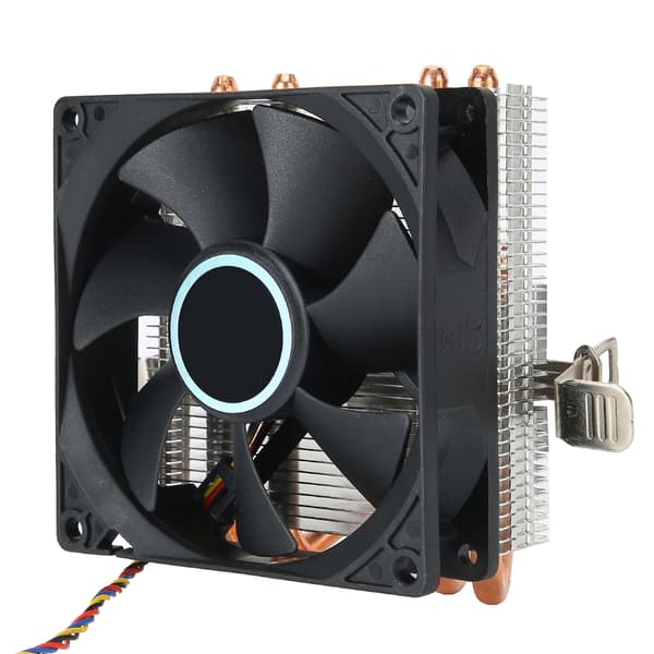 CPU Køler Push Down Blow Down 4 Messingrør 4 Pin Ikke Lys Sort til AMD 775 / 1366 / 1155