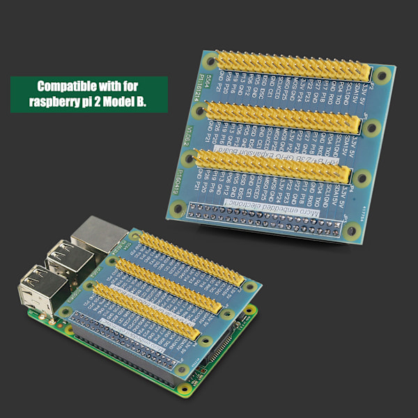 GPIO Udvidelseskort 1 til 3 Port Udvidelse 40-pin Kortmodul GPIO Adapter til Raspberry PI 2