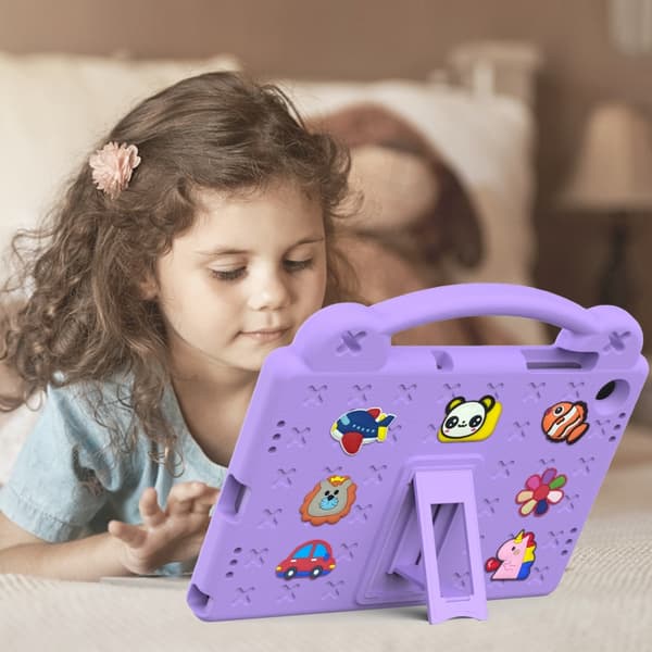 Samsung Galaxy Tab A9+ / A11+ Shockproof EVA Case with Kickstand for Kids Ljuslila