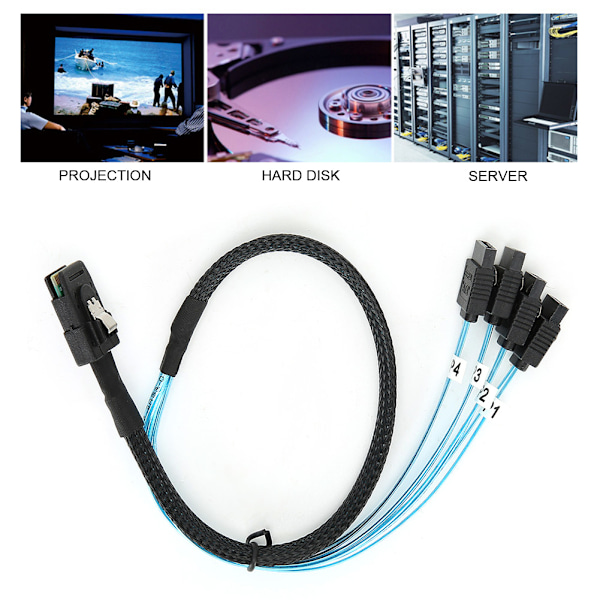 G0101 Mini SAS-kabel 36P SFF-8087 till 4SATA Server Data Line Datortillbehör
