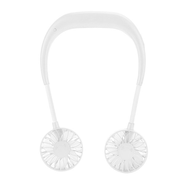 Game Sports Håndfri Ventilator USB Genopladelig Hængende Halsventilator 3 Gear Justerbar (Hvid)