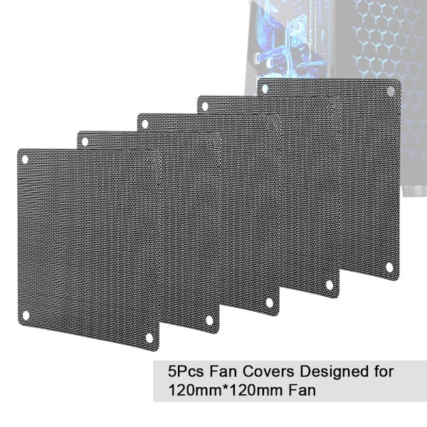 5st 12*12cm PC Dator PVC Fläkt Skydd Dammtät Förvaringspåse Svart