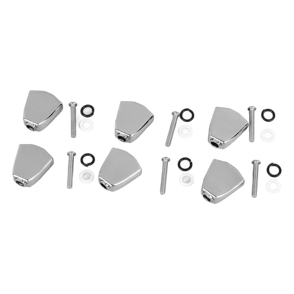 6 st Gitarrstämskruvs Handtag Stämnyckel Knapphuvud Metall Gitarr Stämskruv Knapp Silver