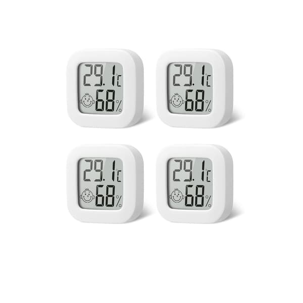 Mini 4X Digital Termometer Hygrometer til Temperatur og Luftfugtighed Indendørs Hjem