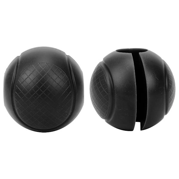 2 st Skivstångsgrepp Runda Tjocka Silikon Hantel Adapter Bollar Skivstång Grepp Handlindningsboll Svart