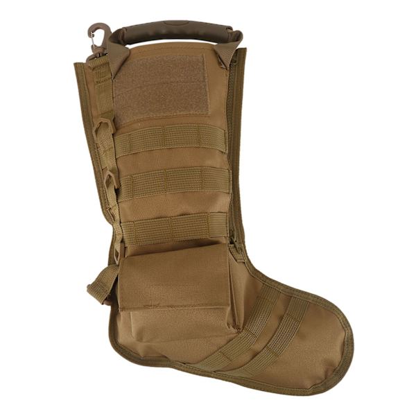 1 st Nylon Taktisk Julstrumpa Förvaringsväska Utomhus Militär Tillbehörspåse (Khaki)
