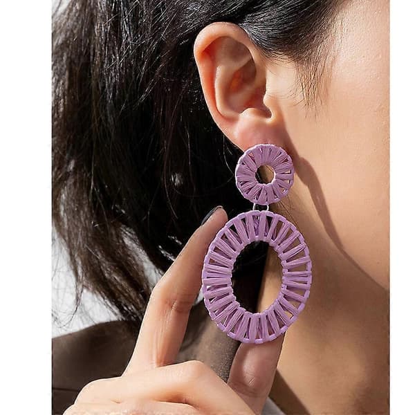Øreringe Boho Drop Dangle Øreringe til kvinder Håndlavede modeøreringe Bohemian gave smykker til piger