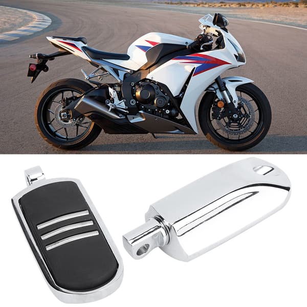 Motorcykel Fotpinnar i Aluminiumlegering Modifieringstillbehör (Förkromad)