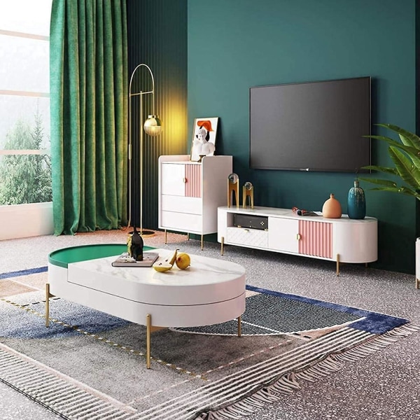 Elegante gullmetallskapben - sett med 4, 15 cm høyde, stabil og sklisikre base - perfekt for sofaer, bord og møbler
