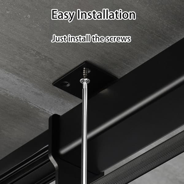 Extendable Clothes Rail, Extendable Trouser Hanger, Extendable Trouser Rack, Mirror Handle, Buffer Rail, Top-Mounted Rail, for Wardrobe