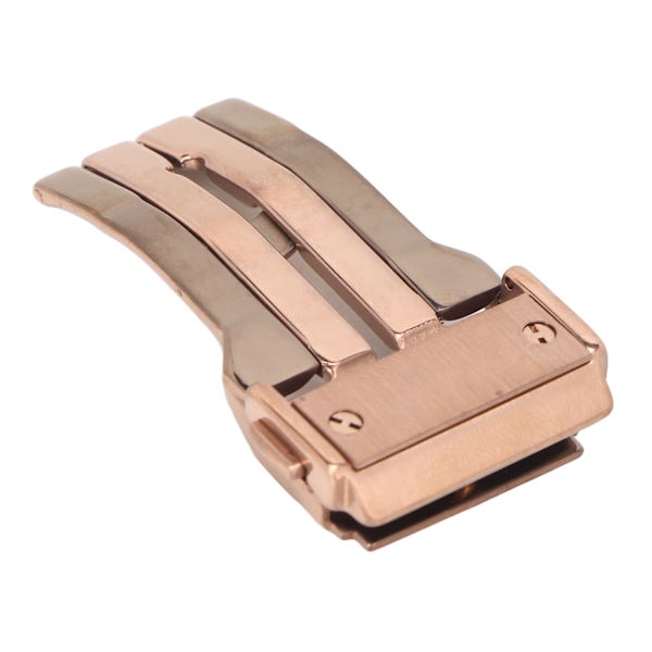 Ur Deployment Lås Foldbar 22mm Bredde Rustfrit Stål Urrem Spænde Rosaguld