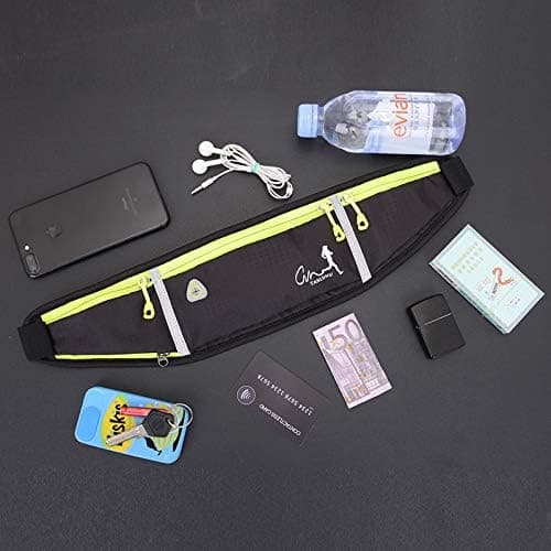 Fanny Pack til løb, let justerbart løbebælte med elastikbånd, løbetaske, mobilholder, tilbehør til iPhone, Samsung, Runn