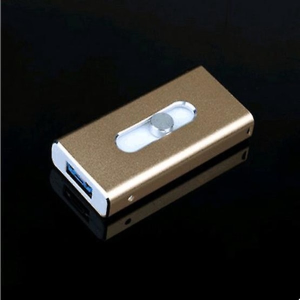 128 GB 2-i-1 USB Memory Stick Flash Drive med dobbelte stik - højhastigheds nøgleholder til Apple