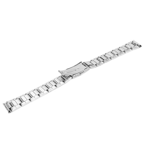 Metall Armbandsur Snabbkoppling Viklås Dubbelknäppning Rostfritt Stål Klockarmband för Män Kvinnor Silver 20mm/0.79in
