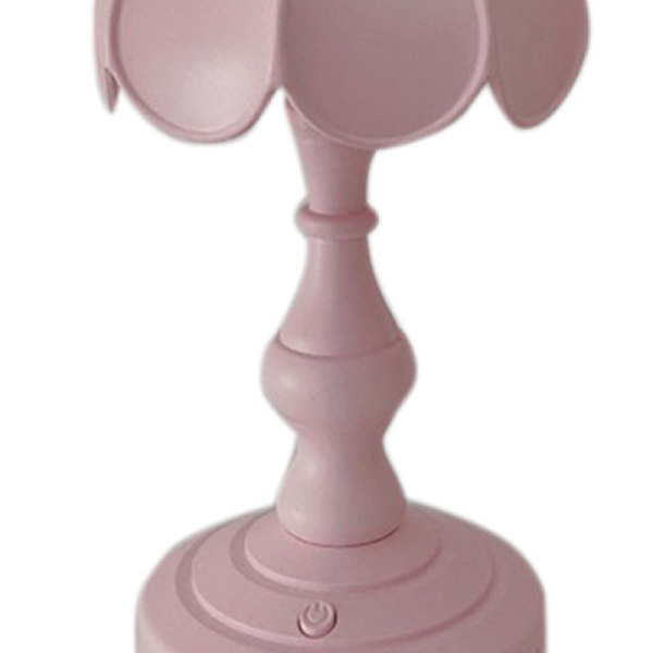 Bordlampe Retro Lotusblad Genial Nydelig 3 Lys Kilder Liten Bord Nattlampe for Jenter Soverom Rosa