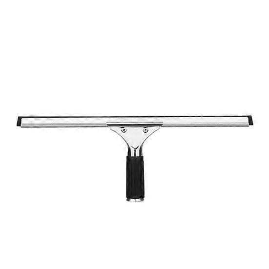 Professional Window Squeegee with Rubber Lip, Long Handle, Bathroom Shower, Window Wiper, Glass Cleaning Tool Black 45cm