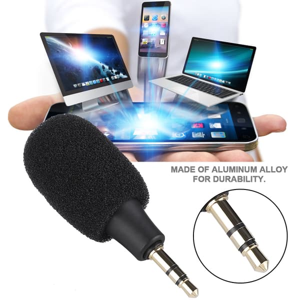 Mini Bærbar Kondensatormikrofon 3.5mm Mikrofon For Mobiltelefon PC Opptaker Unidirectional