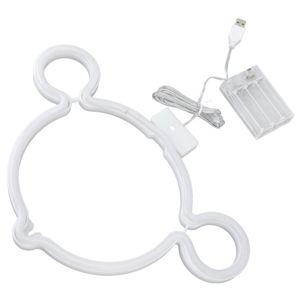 LED Neonljusskyltar USB eller Batteridriven PVC och ABS Neon Vägglampa för Sovrum Barnrum Bröllop
