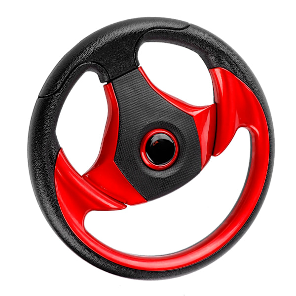 13 tommer 320mm Universal PU Læder Bil Sport Racing Drift Rat  rød