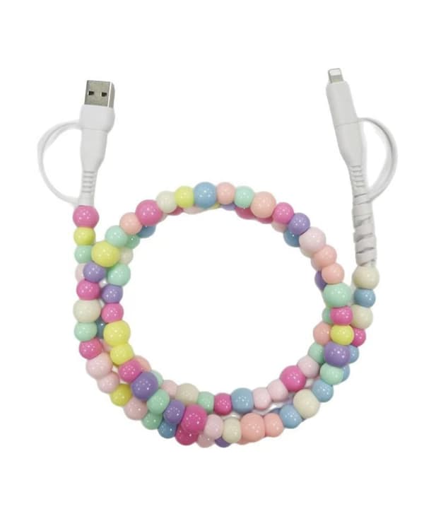 4-in-1 Pearlescent Charging Cable - USB-C to Lightning PD Fast Charging Cable Compatible with iPhone 17/16/15 & Android Samsung S25