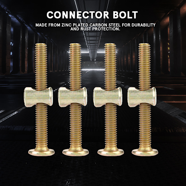10 st M6 Kolstål 50mm Möbelbultar Med 6mm Cylinderhylsmutter Anslutningsfäste