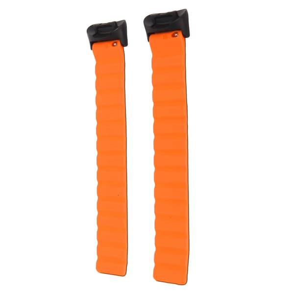 Magnetisk urrem, justerbar hurtigudløser silikone urrem tilbehør, passer til Fitbit Charge 5, sort og orange