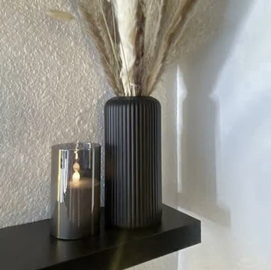 Vase - Luxurious Black Vase - Modern Vase - Plastic - Modern Style - Home Decor - Chic - Classic Style - Flowers