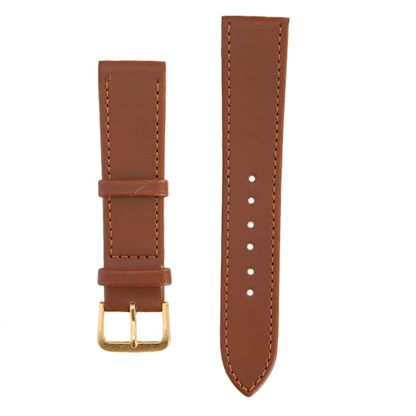 Unisex Universal Pin Buckle Watch Band PU Leather Replacement Watch Strap Accessory Brun 20mm / 0.79in