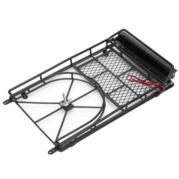 RC Crawler Bil Metall Takräcke Bagagehållare med 10LED Ljusramp för HSP/Traxxas