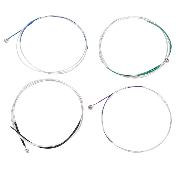 4/4 Fiolsträngar Set Aluminium-Magnesiumlegering för Nybörjarstudenter Avancerade Spelare (Silver 4/4)