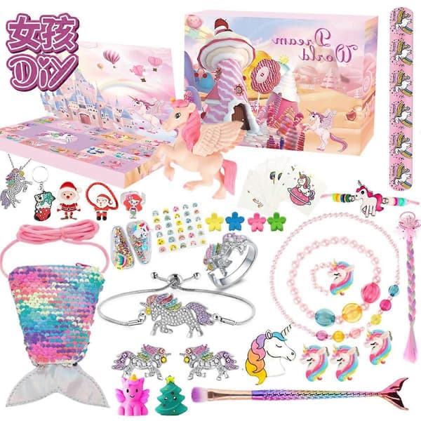 Pige tilbehør Julekalender blind box Valentinsdag klemme musik sæt børns julegave Decompression doll 24pcs