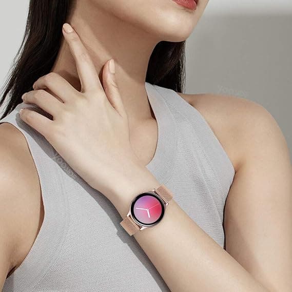 Urrem til Garmin Venu 2 Plus/Venu Sq/Vivoactive 5 / Vivomove 3, rustfrit stål metalnet 20mm quick release håndledsrem