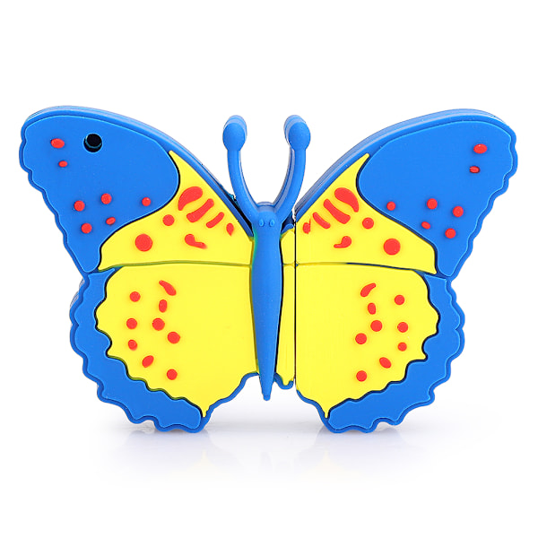 Tegneserie U Disk PVC Liten USB Sommerfuglmønster Flash Minne Cute Memory Stick 16G
