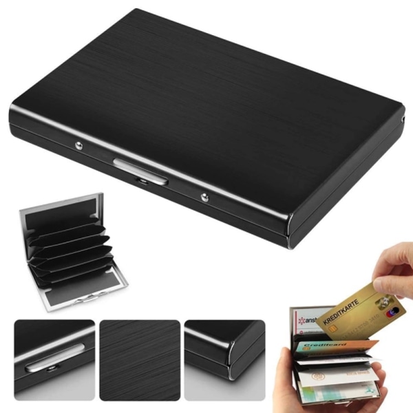 Lommebok med lommekortholder/RFID-beskyttelse - Kortholder Sort