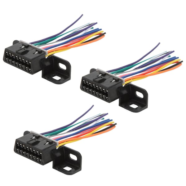 3 stk. 16-bens hun OBD2 kabelkontakt J1962F diagnostisk kabeladapter til biler