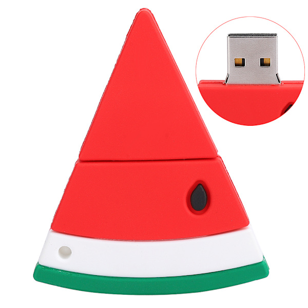 Sarjakuva U-levy PVC Pieni USB Vesimeloni Kuvio Muistitikku Söpö Muistitikku 32G