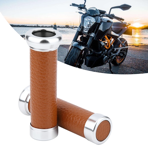 Universal Motorsykkel Håndtak Grips Sklisikker Beskyttelse Tilbehør Utskifting (Brun)