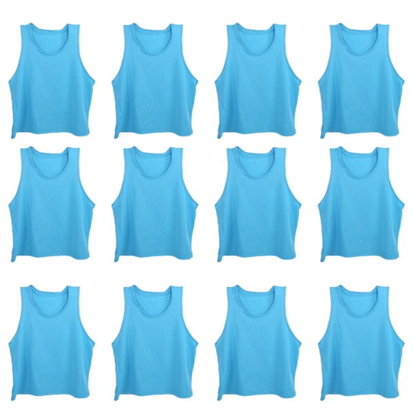 12 stk Treningsvest Pustende Mesh Lagtrening Pinnies Fri Størrelse for Fotball Basketball Utendørs Sport