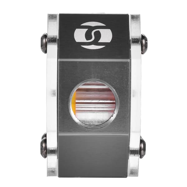 Aluminiumlegering G1/4 Gevind Vandkøling Flow Meter Indikator til PC Vandkølingssystem Grå
