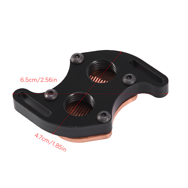Mini South Bridge Kølevandsblok Køler Kit Rød Kobber Base til PC Computer 4.4-5.8CM