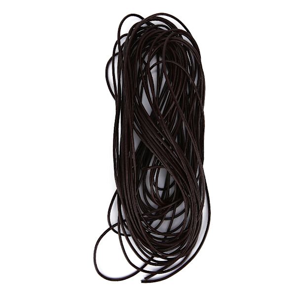 2.0mm Rund Snor Ledning Stropp for DIY Armbånd Smykkefremstilling Tilbehør (Mørk Kaffe 10 Meter)
