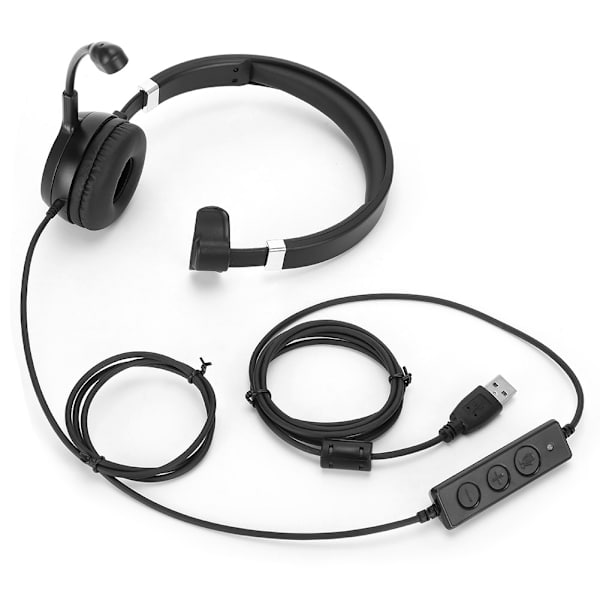 Telefon Trafik Øretelefon Call Center Kommunikation Computer Headset USB Ledningskontrol Klar Lydkvalitet Hovedtelefon