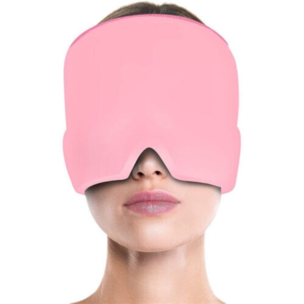 Hodepine Migrene Relief Cap Ice Mask Hat Varme Kuldeterapi pink