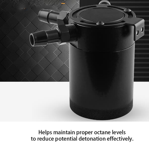 Universal Aluminium Legering Kompakt Baffled Oil Catch Can 2-Port Sort