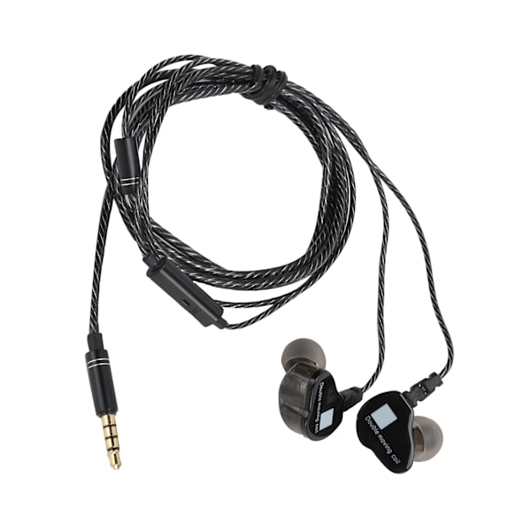 Kablet Deep Bass HIFI Øretelefoner QuadCore DualDynamic Driver F4 Øretelefoner HIFI Ørepropper